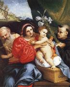 LOTTO, Lorenzo The Virgin and Child with Saint Jerome and Saint Nicholas of Tolentino USA oil painting artist